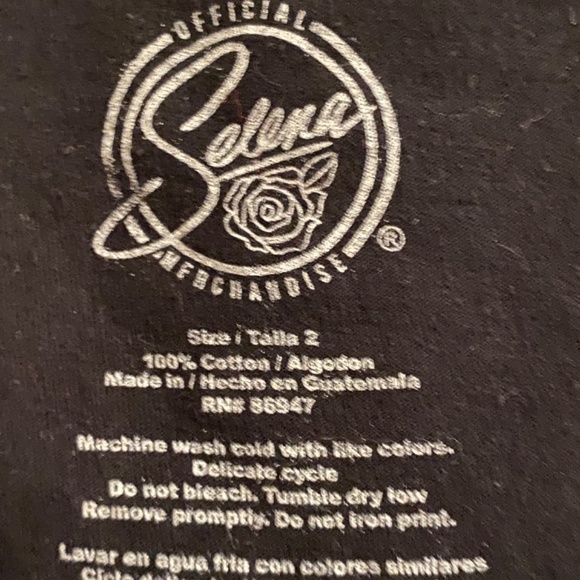 Official Selena Selena Black Graphic T-Shirt SIZE 2X - Picture 2 of 3